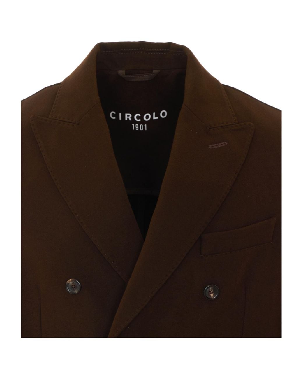 Circolo 1901 Brown Double-Breasted Blazer for men