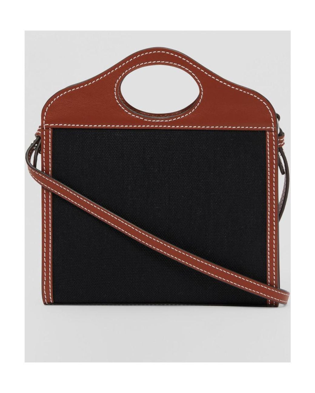 Burberry Black Logo Printed Panelled Tote Bag