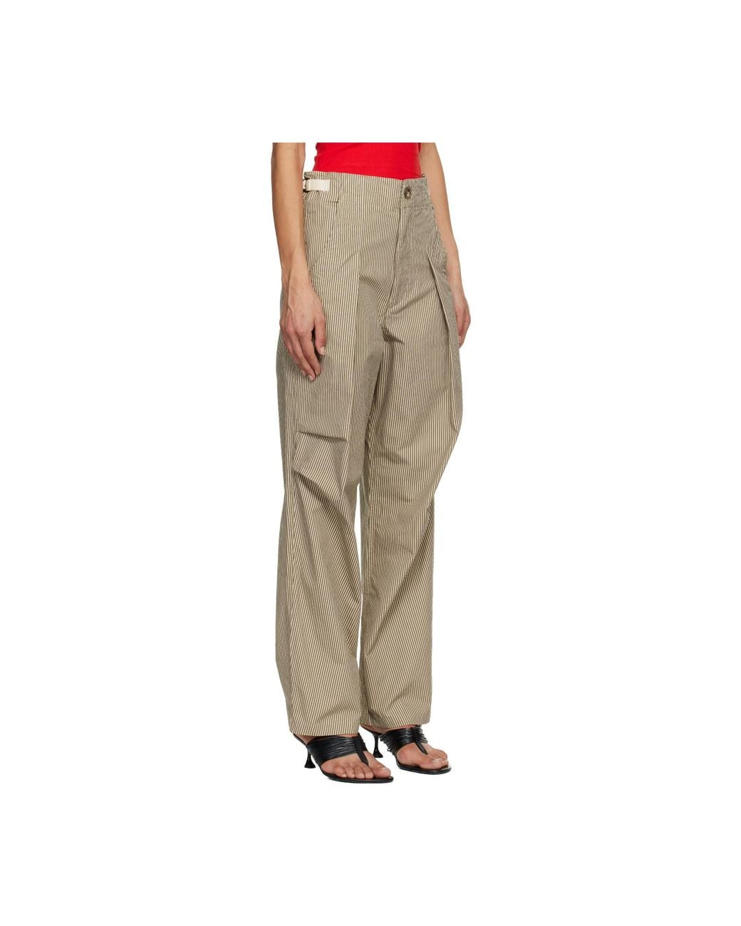 Isabel Marant Multicolor Striped Print Casual Pants