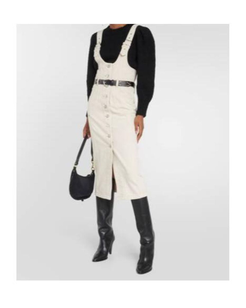 Isabel Marant White Filipine Denim Mini Dress