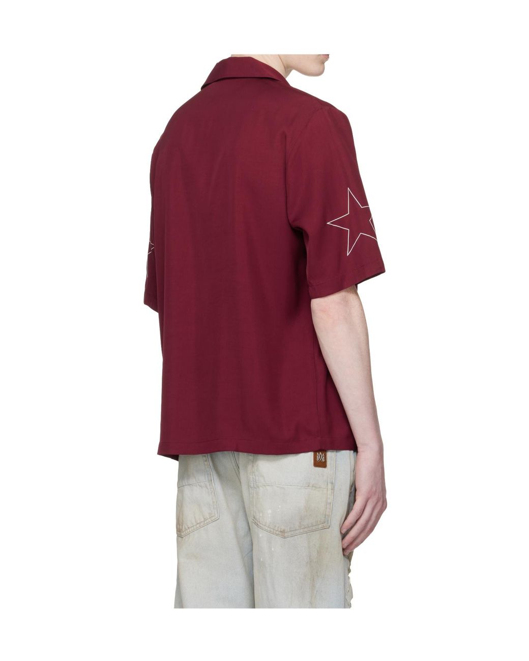 Amiri Red Sport Camp Short-Sleeve Shirt for men