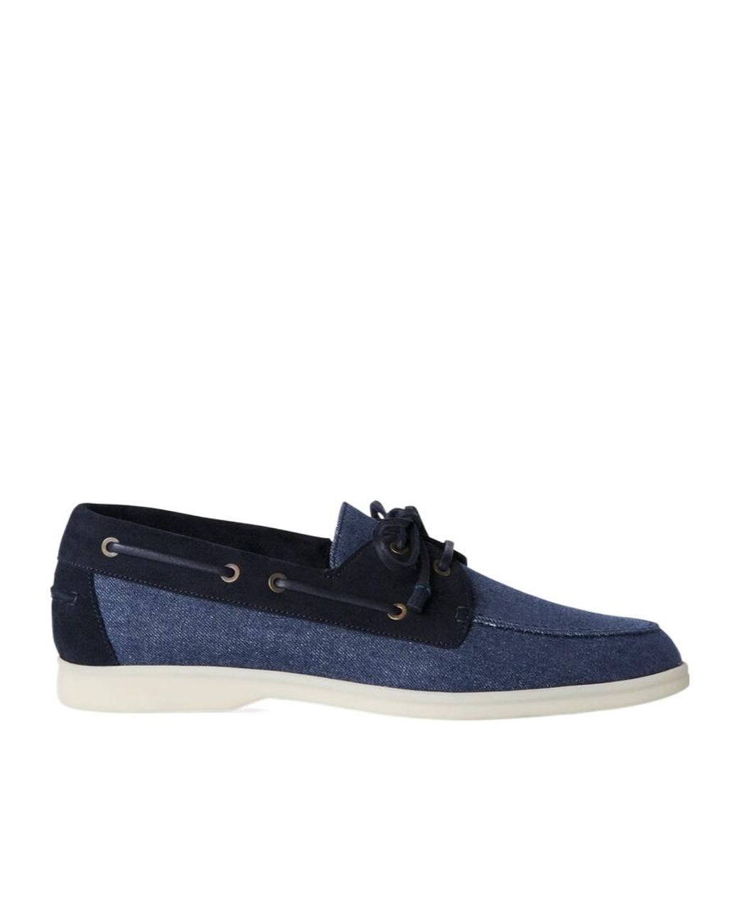 Loro Piana Blue Round-Head Casual Shoes for men