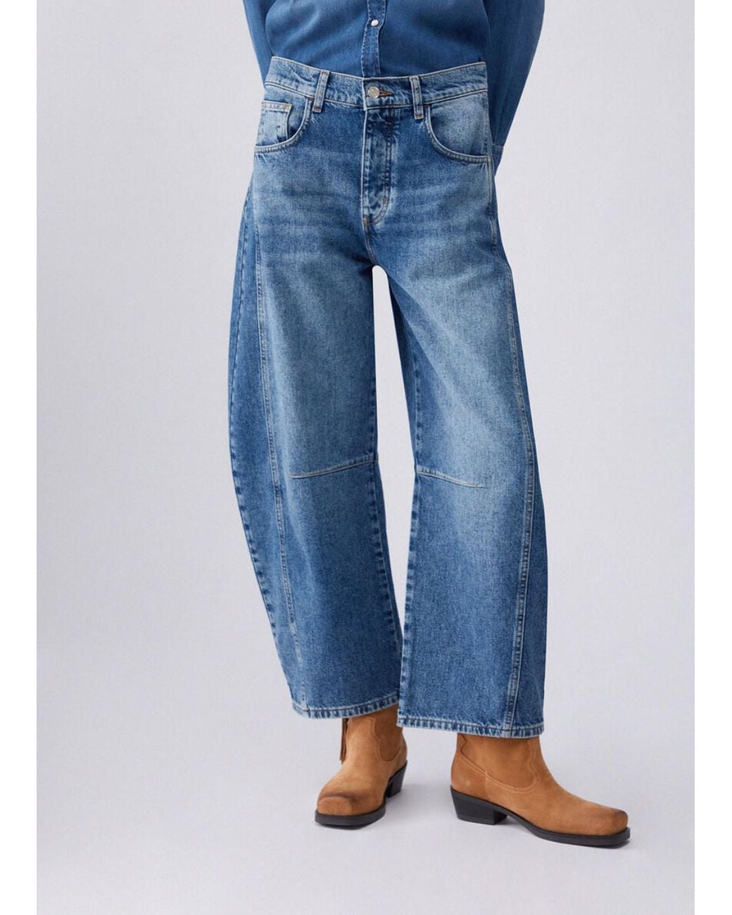 Liu Jo Blue Studded Back-Pocket Jeans