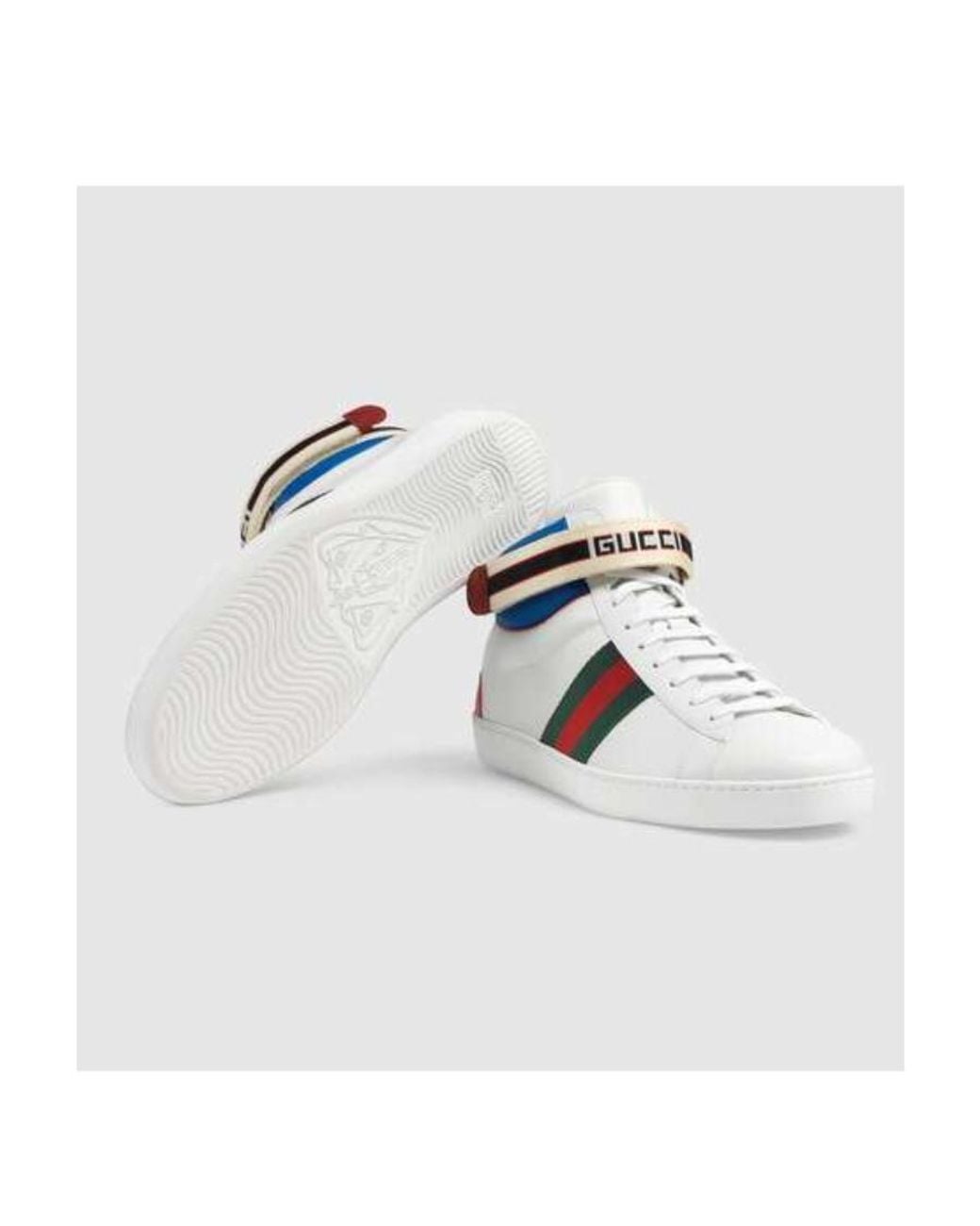 Gucci Multicolor Stripe Ace High-Top Sneakers for men