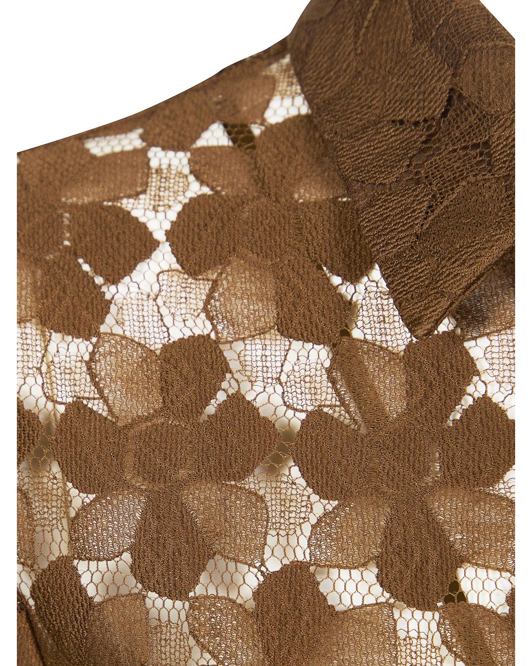 Max Mara Brown Studio Lace T-Shirt