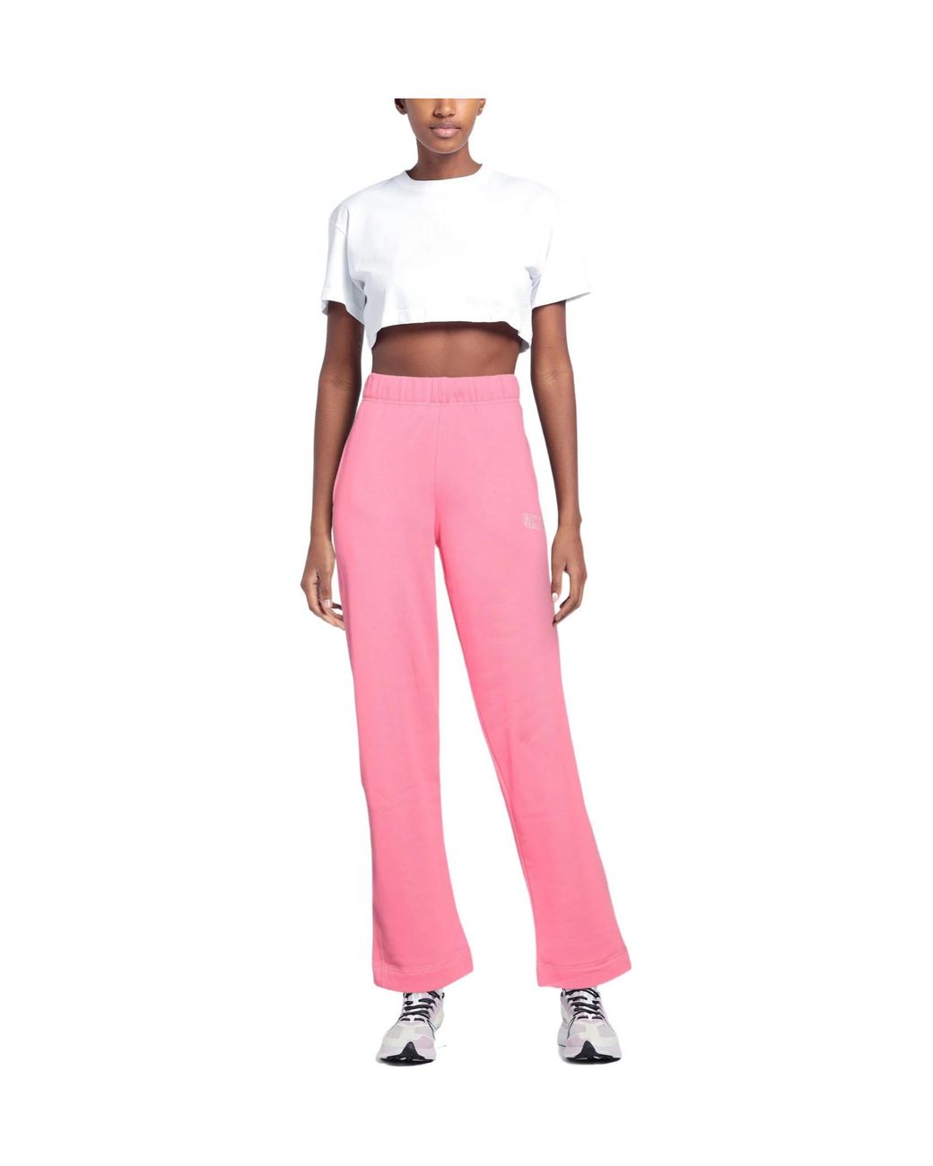 Ganni Pink Solid Color Casual Trousers