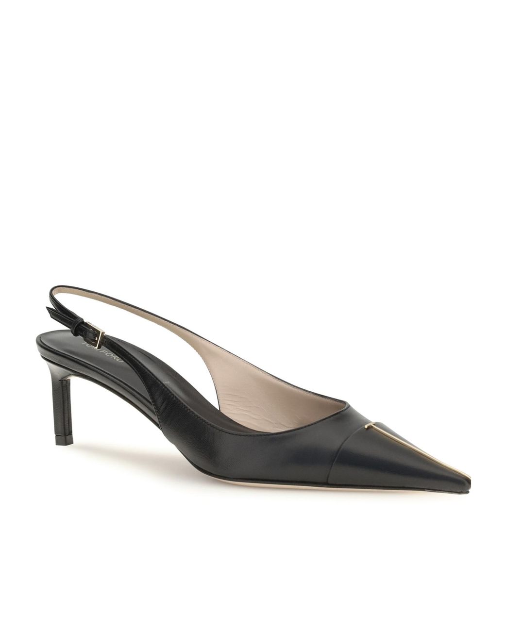Tom Ford Brown Kitten Heel Slingback Pumps