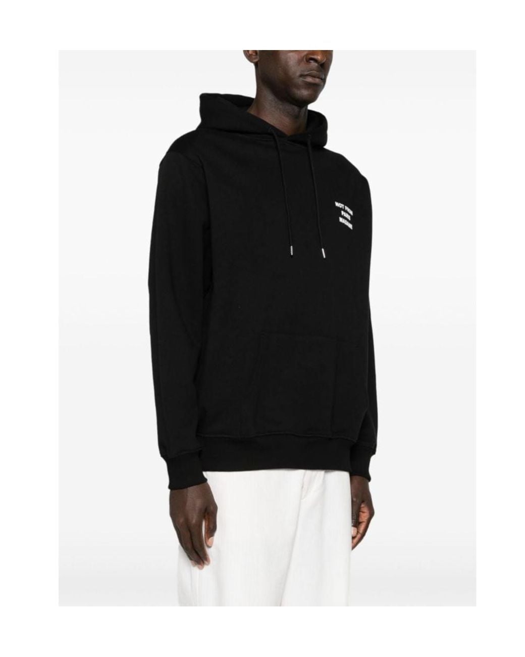 Drole de Monsieur Black Drôle De Monsieur Slogan Print Hoodie for men