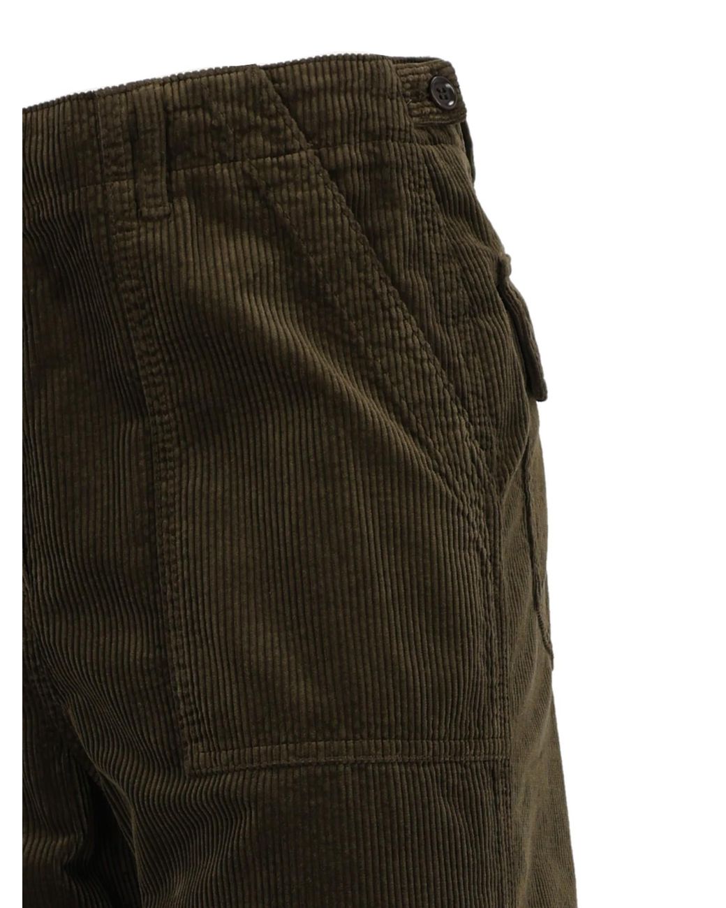 Aspesi Black Corduroy Trousers