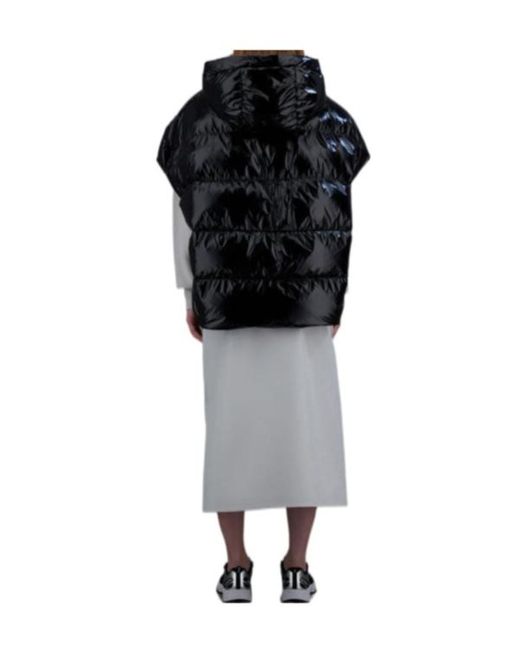 Herno Black Laminar Zip-Up High Neck Jacket