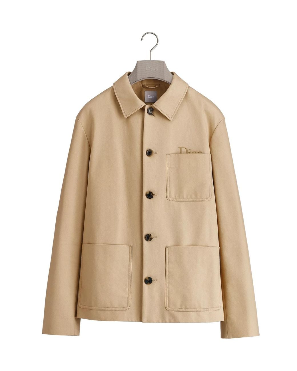Dior Natural Workwear Jacket With Embroidery for men