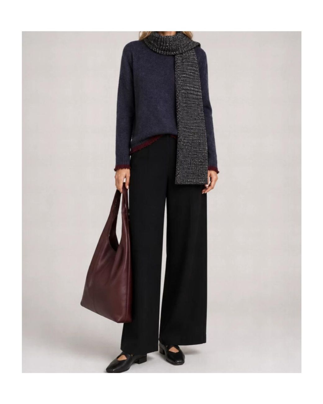 Uma Wang Blue Long-Sleeved Sweater