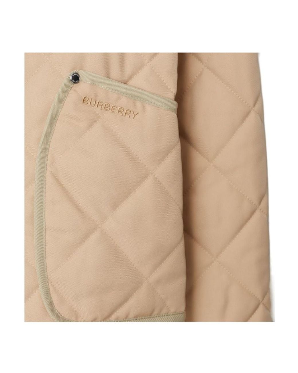 Burberry Natural Long-Sleeved Quilted Jacket