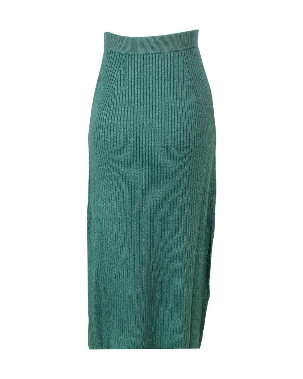 Loro Piana Green Knitted Skirt