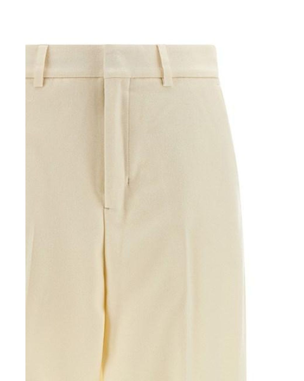 AMI Natural Wide Leg Trousers