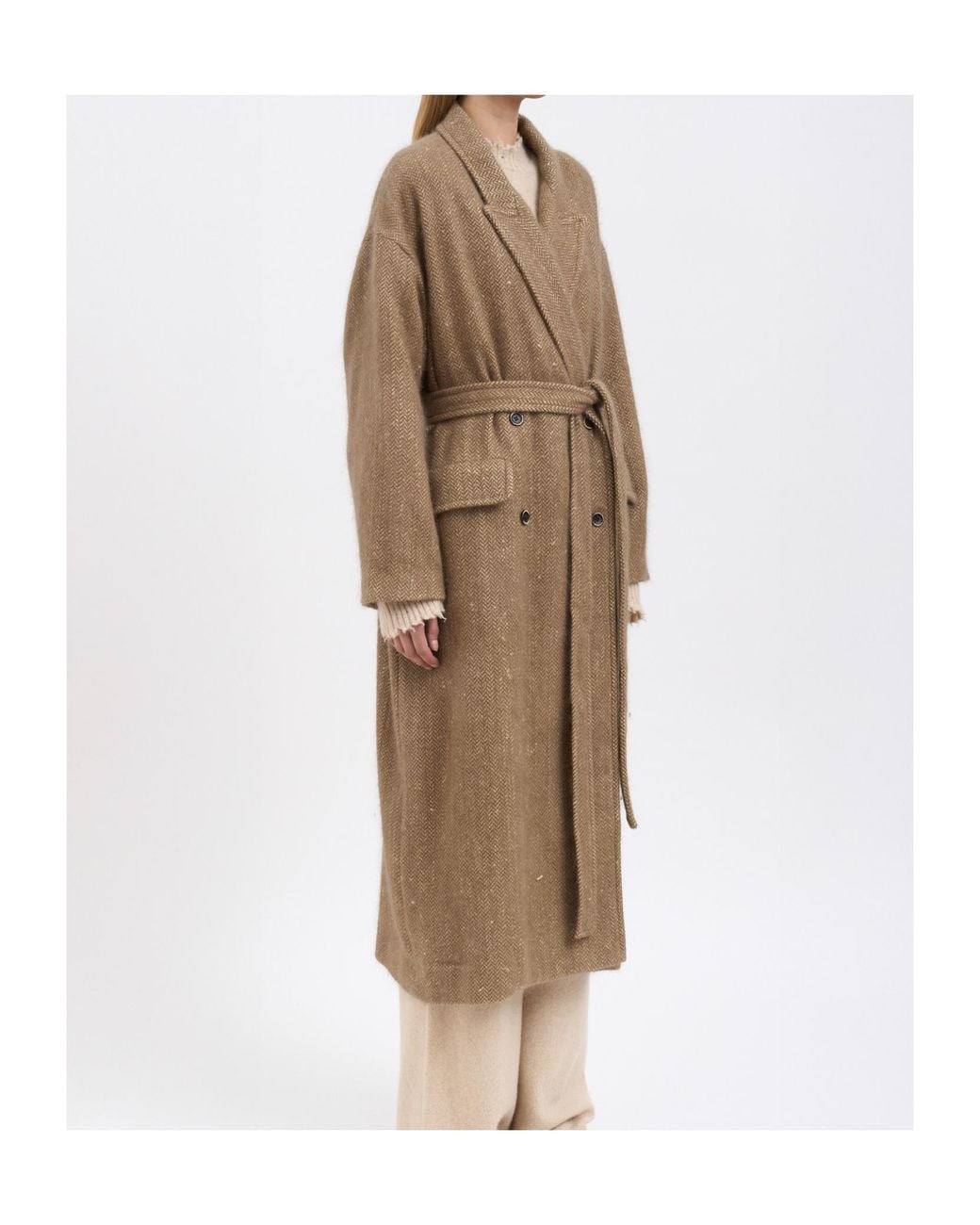 Uma Wang Natural Long-Sleeved Coat