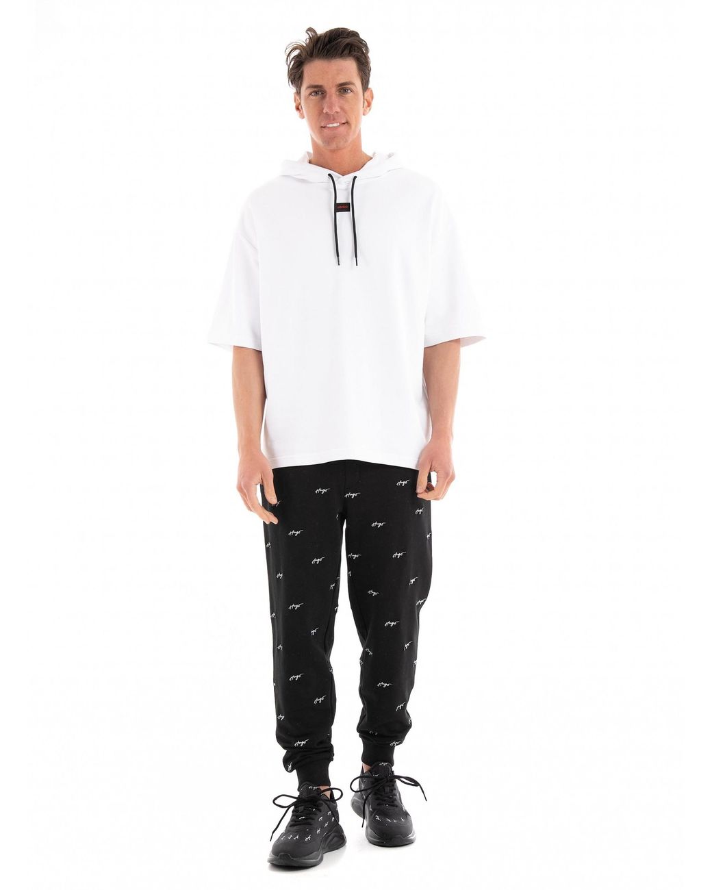 Boss White Short-Sleeved Sweater for men