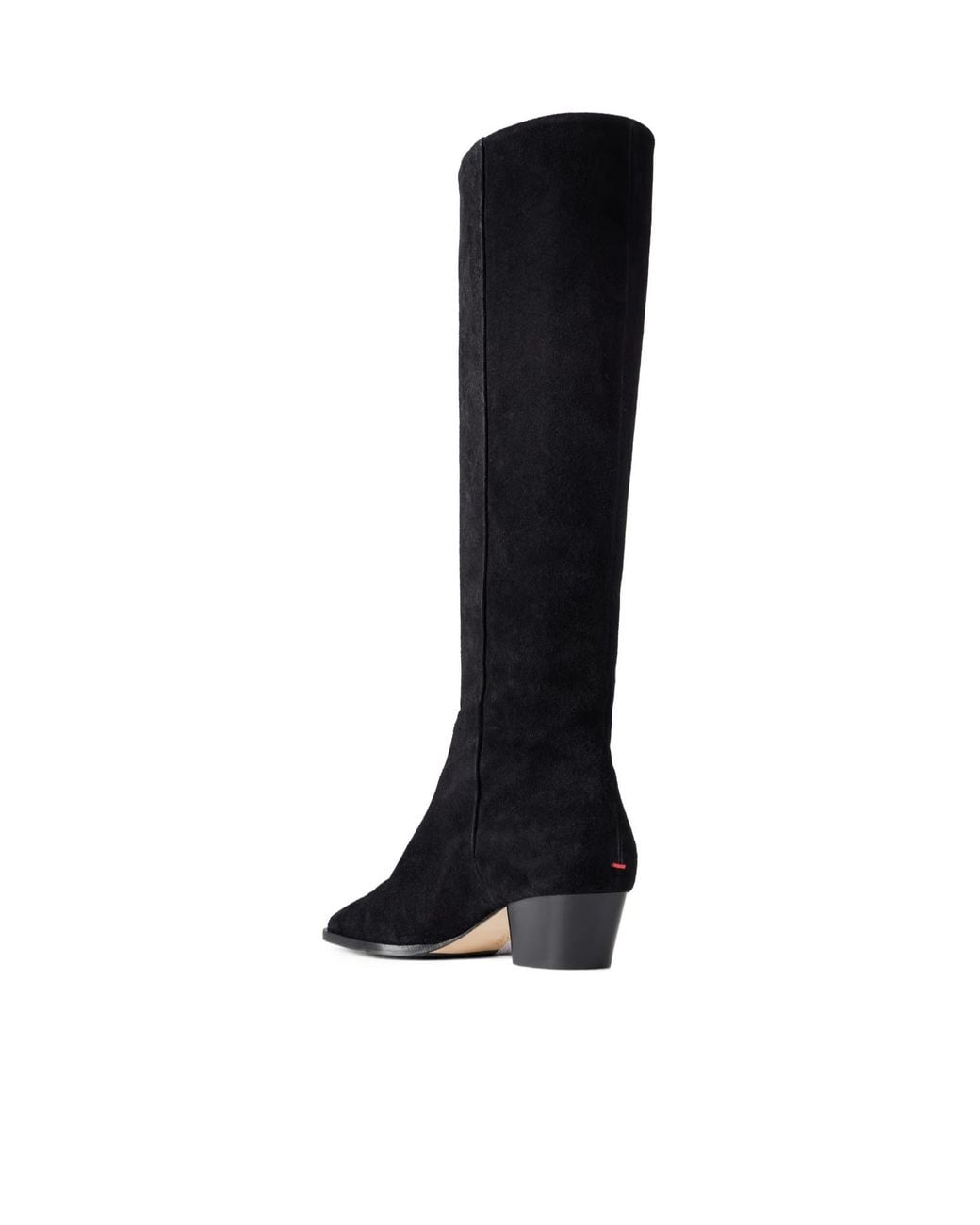 Aeyde Black Solid Suede Knee Boots