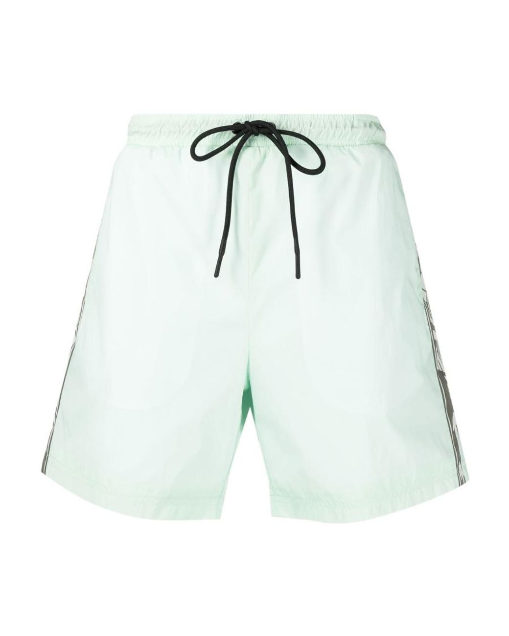 Off-White c/o Virgil Abloh Blue Logo-Tape Swim Shorts for men