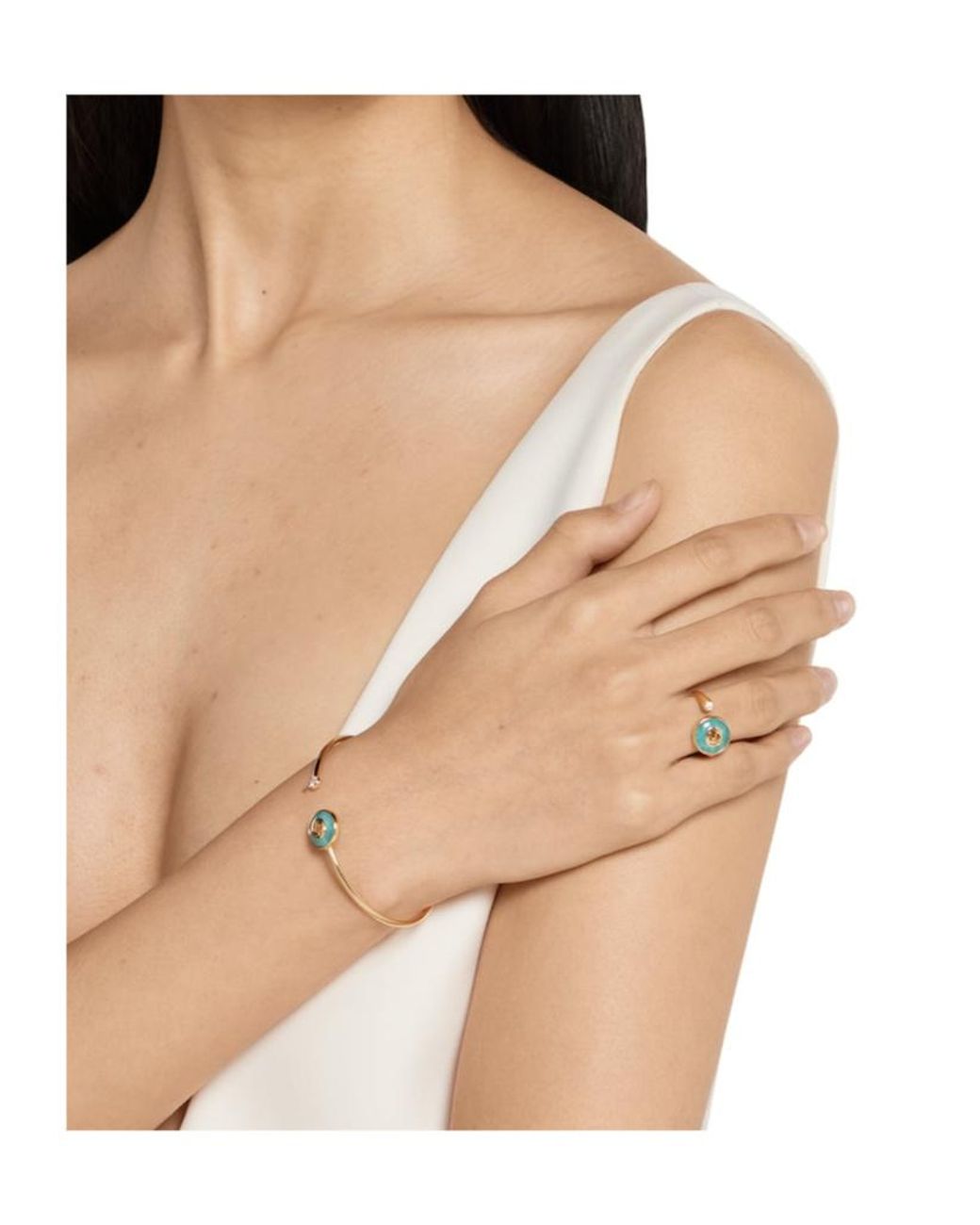 Gucci Green Interlocking 18K Ring