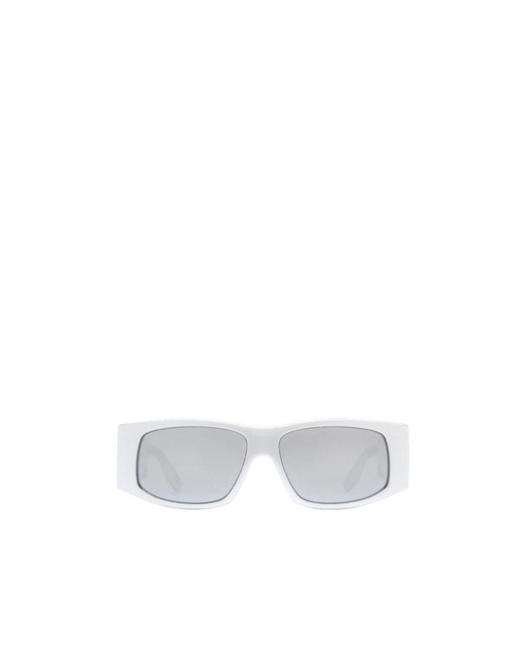 Balenciaga White Eyewear Rectangular Frame Sunglasses for men