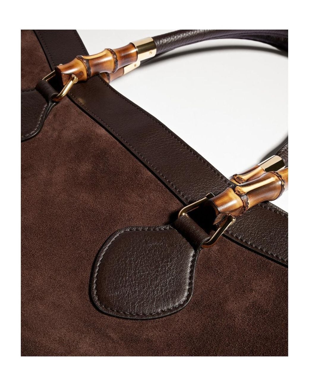 Gucci Brown Bamboo Tote Large Bag