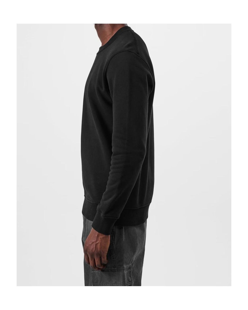 Stone Island Black Dial Logo Sweatshirt for men
