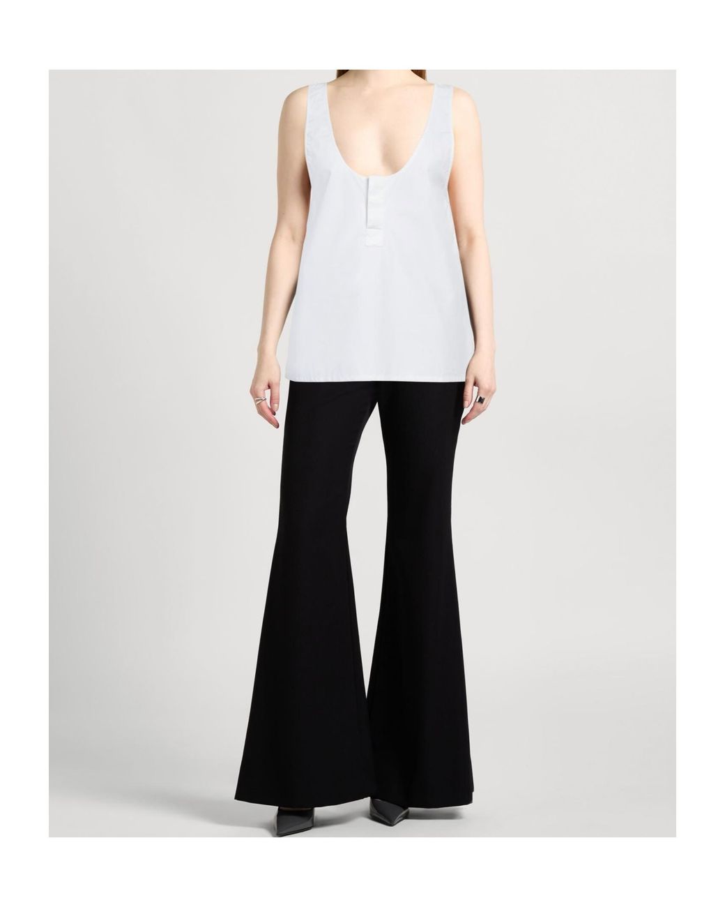 Saint Laurent White Crew Neck Vest