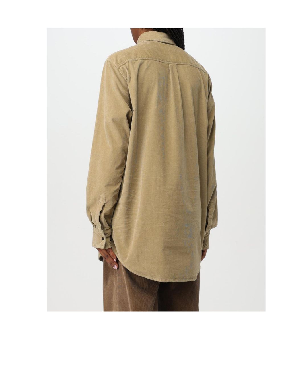 DSquared² Natural Corduroy Chest-Pocket Shirt
