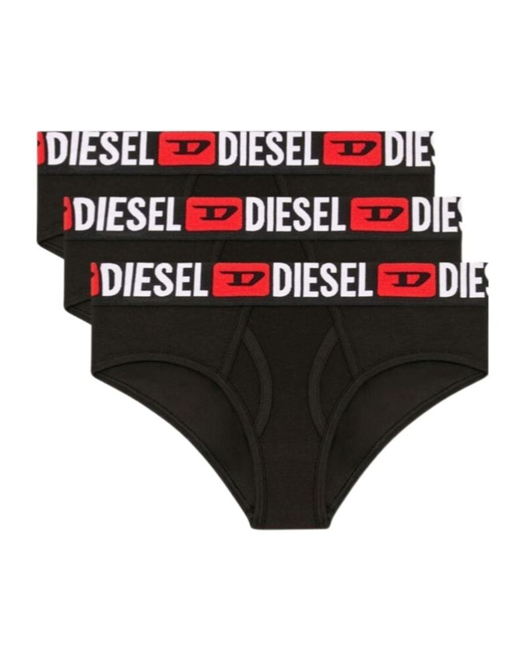DIESEL Black Pack Of Three Oxy Briefs