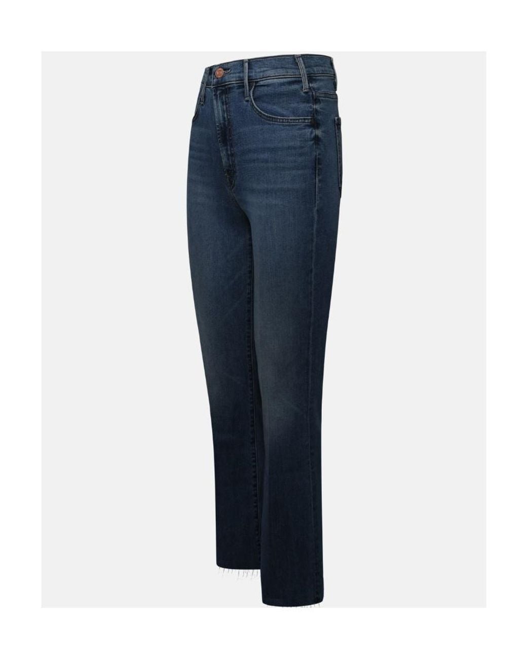 Mother Blue The Hustler Ankle Fray Jeans