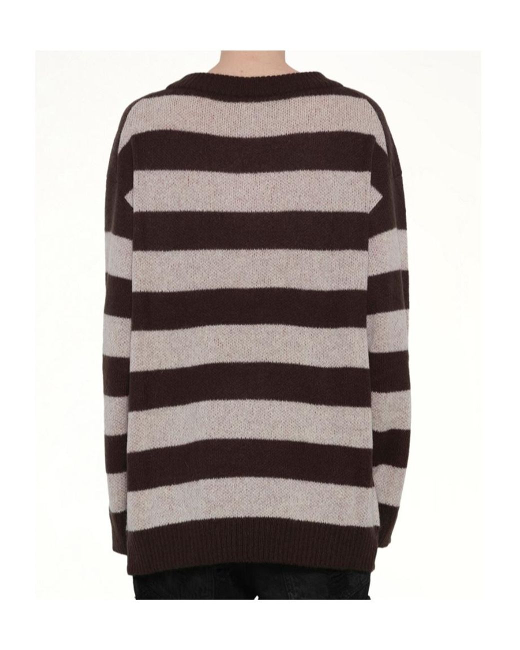 we11done Gray Striped Jumper for men