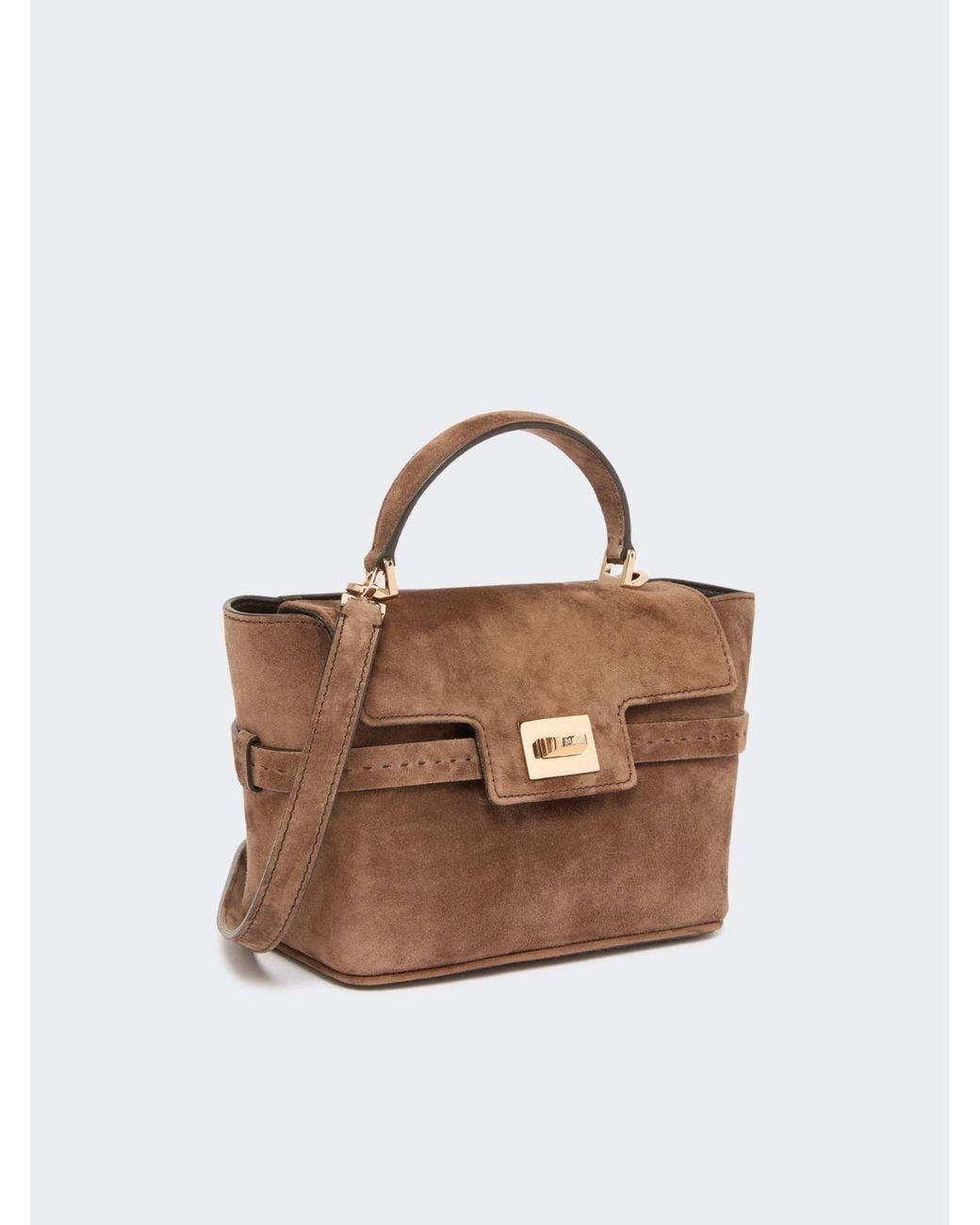 Max Mara Brown Flap Shoulder Bag