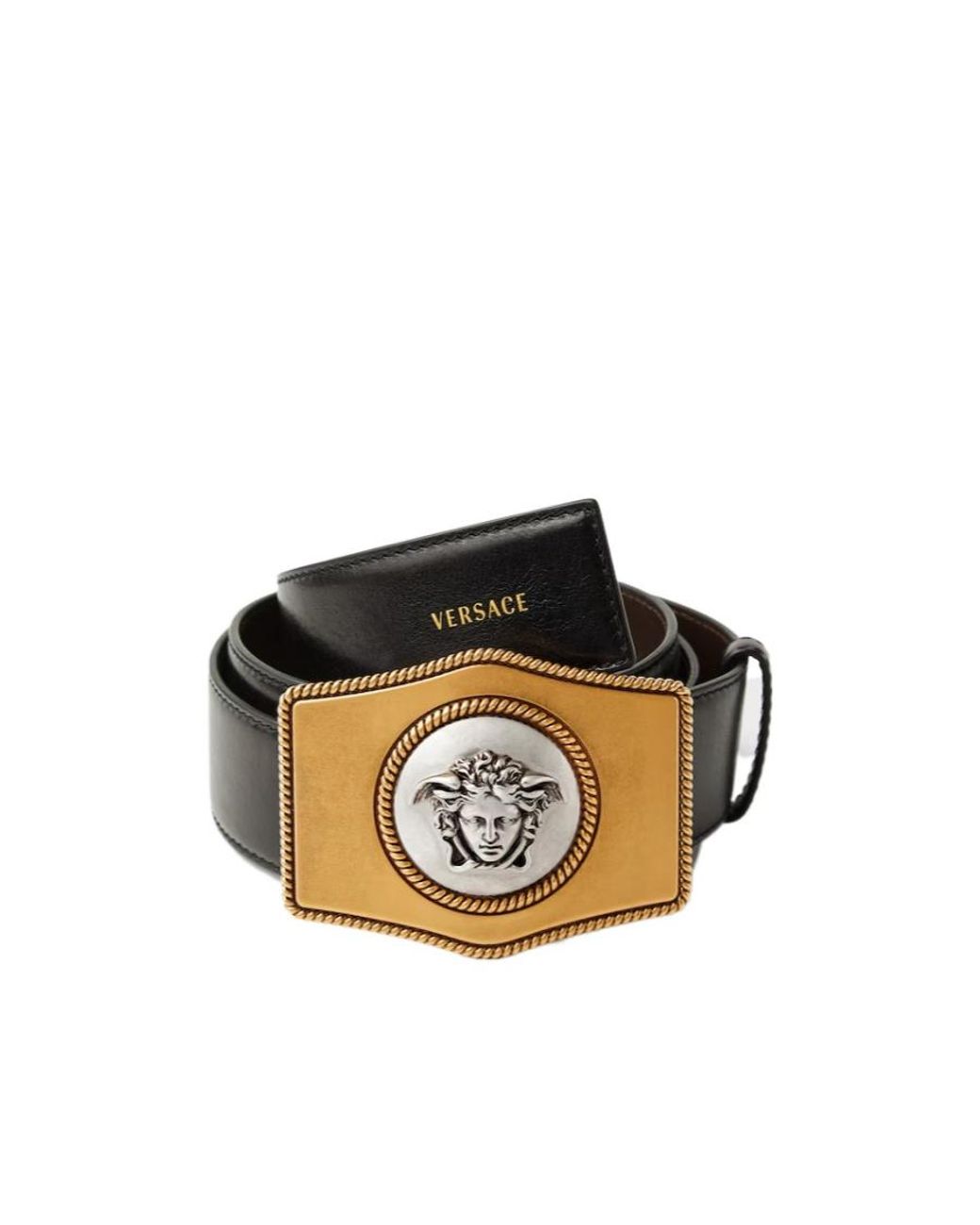 Versace Black Medusa Buckle Belt for men