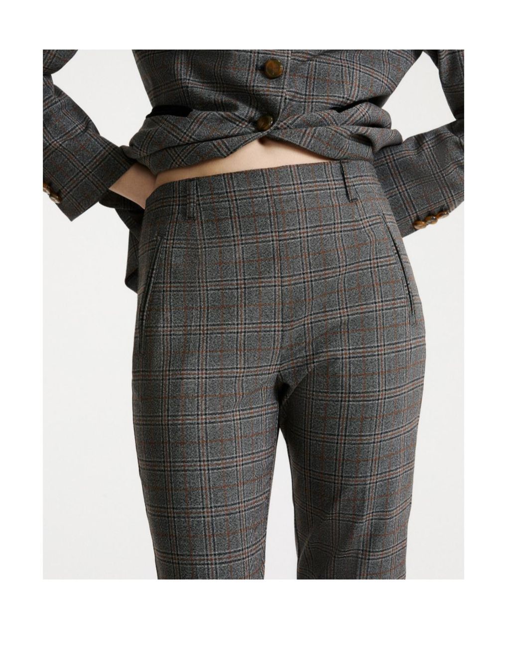 Marella Gray Slim Stretch Trousers