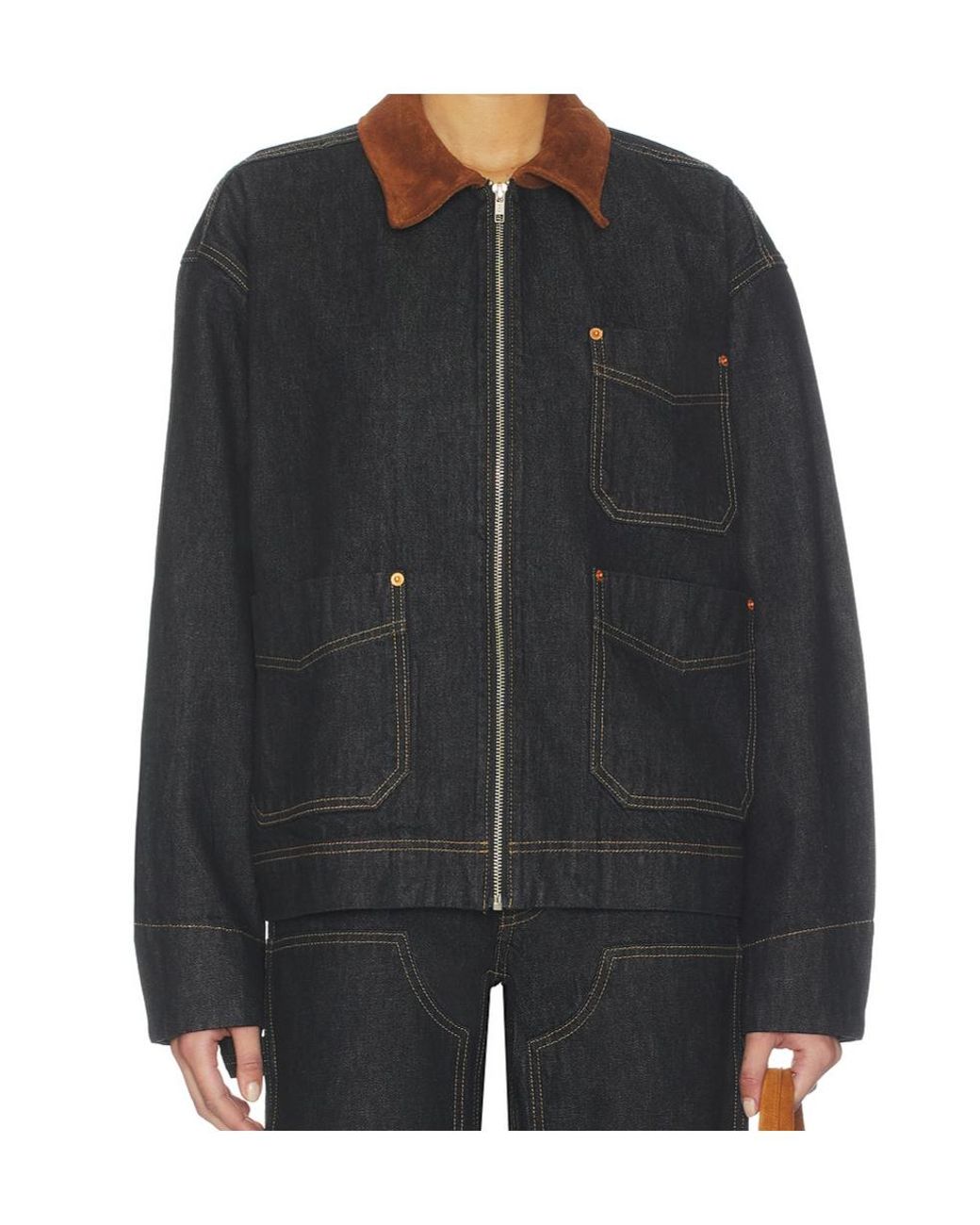 SLVRLAKE Denim Black Long Sleeve Jacket