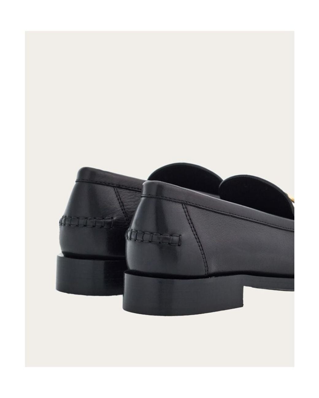 Ferragamo Black Gancini Buckle-Detailed Loafers