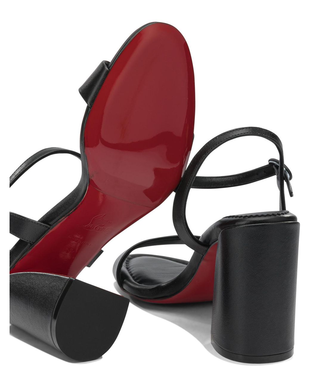 Christian Louboutin Metallic Miss Jane Leather Heeled Sandals