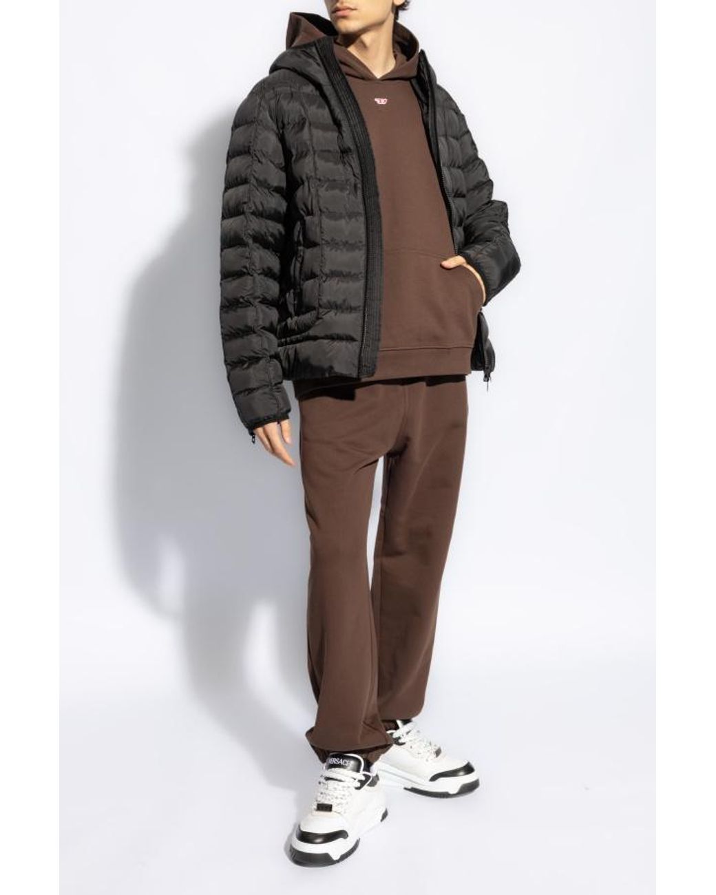 DIESEL Gray Winter Jackets for men