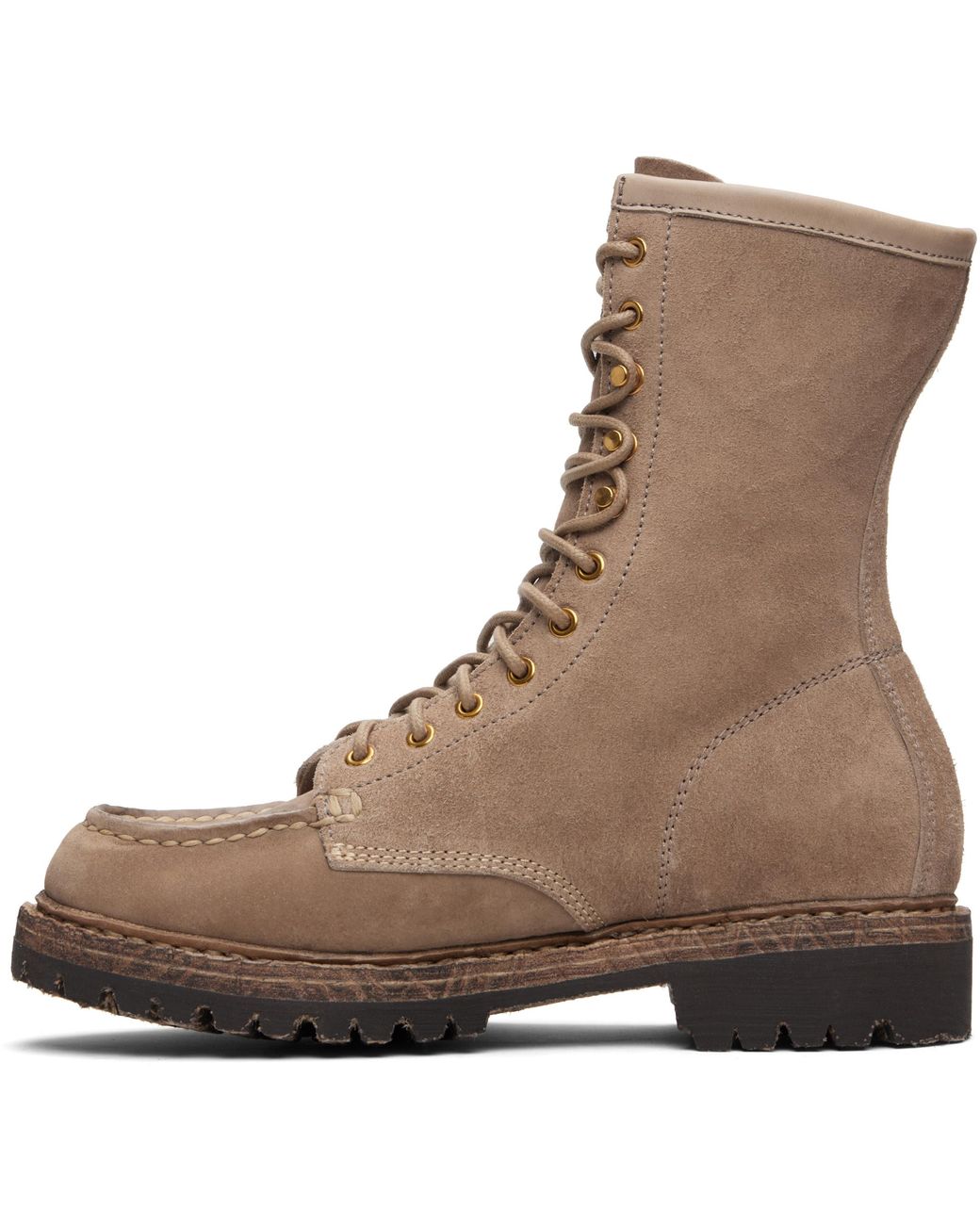 Visvim Brown Lace-Up Lug-Sole Boots for men