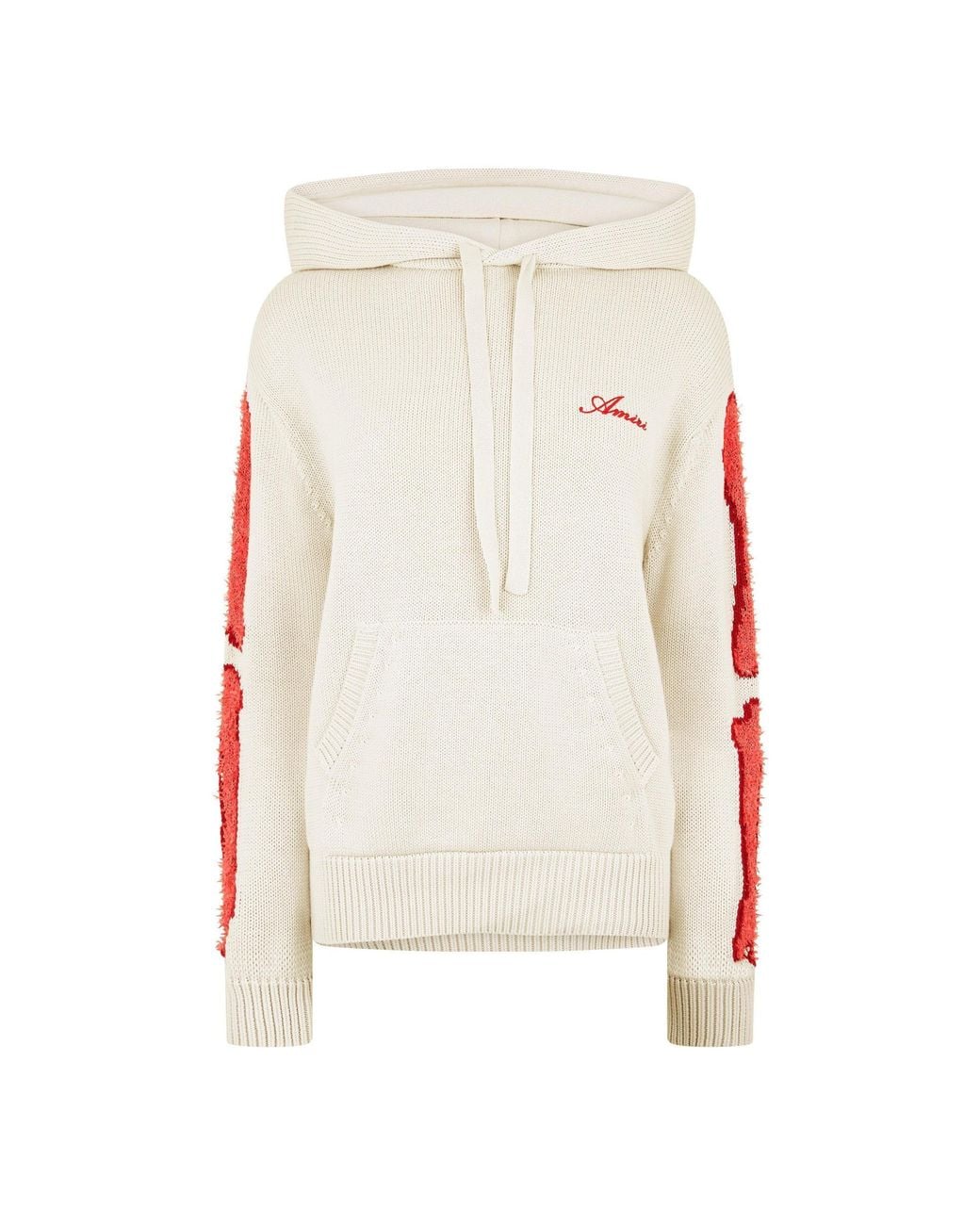 Amiri White Knitted Hoodie
