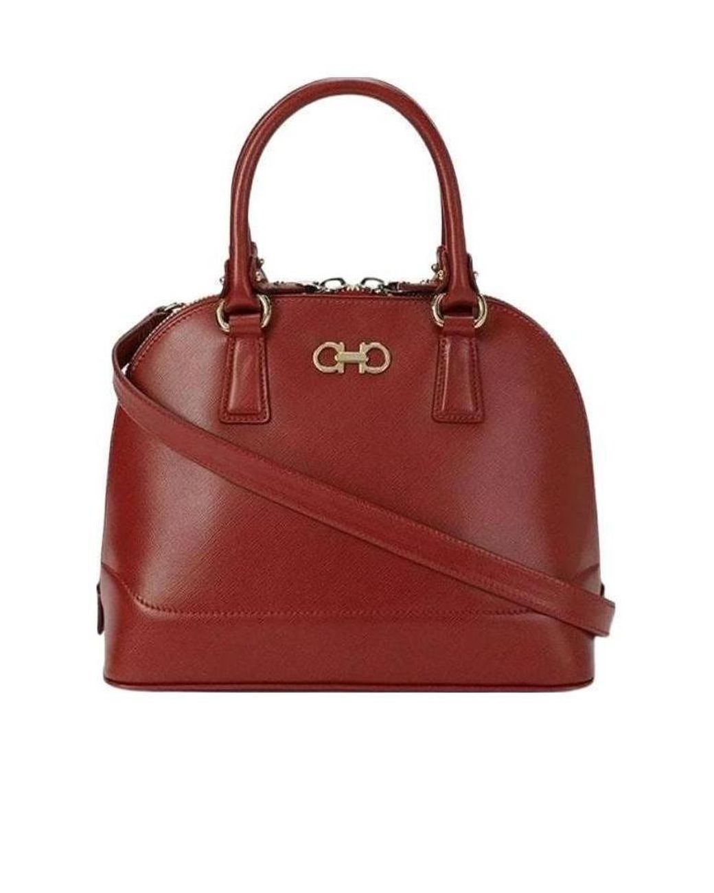 Ferragamo Red Logo Handbag