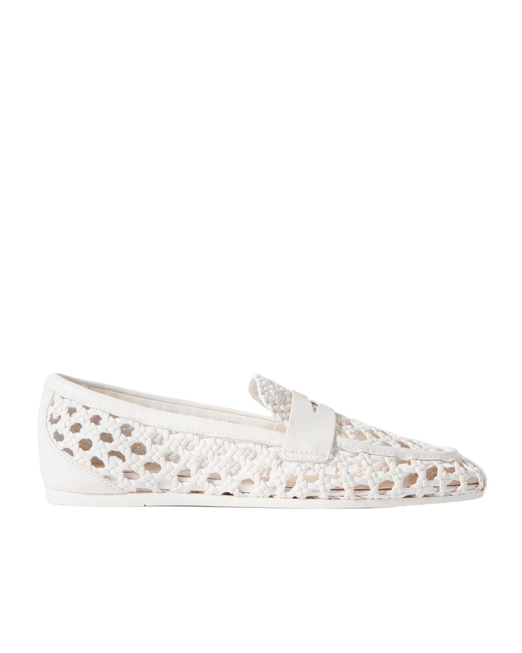 Stuart Weitzman White Breathable Flat Shoes