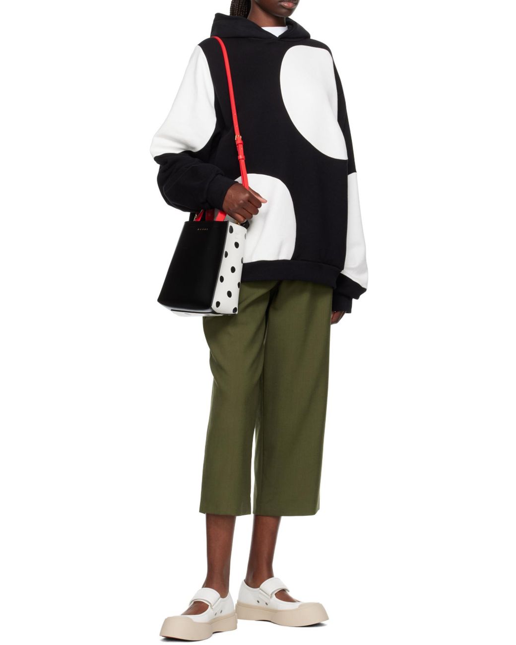 Marni White Pablo Touch Strap Low Top Sneakers
