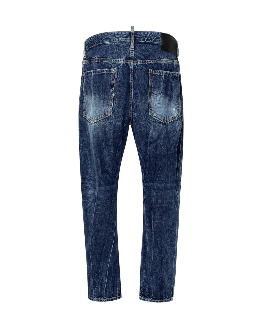 DSquared² Blue Icon Printed Straight-Leg Jeans for men