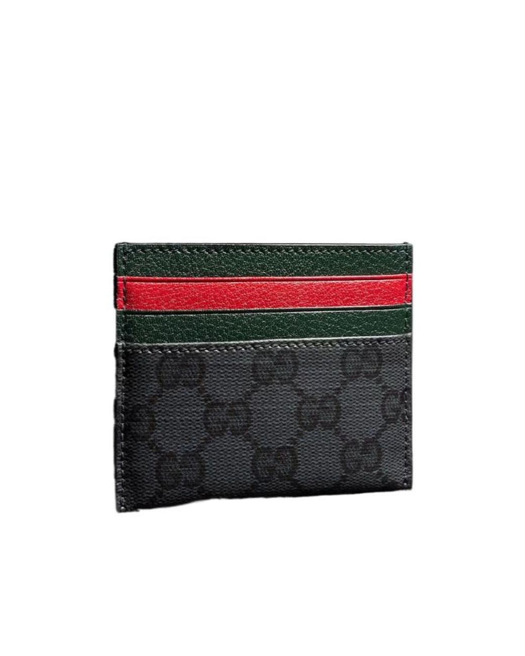 Gucci Multicolor Stripe Detailed Monogrammed Card Holder for men