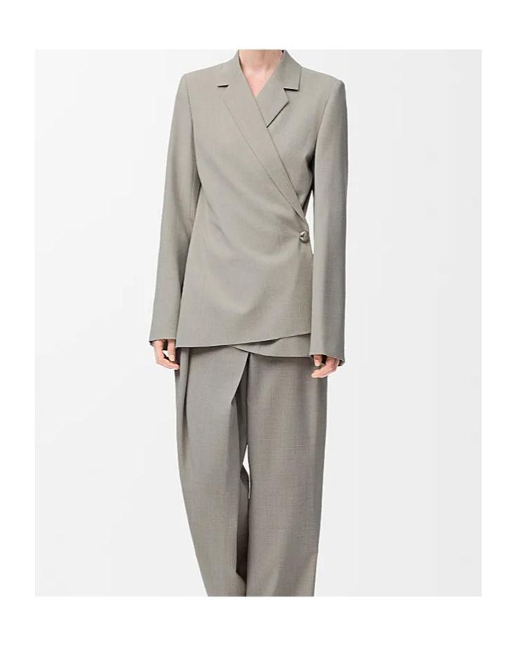 Loewe Gray Single Breasted Long Sleeved Jacket