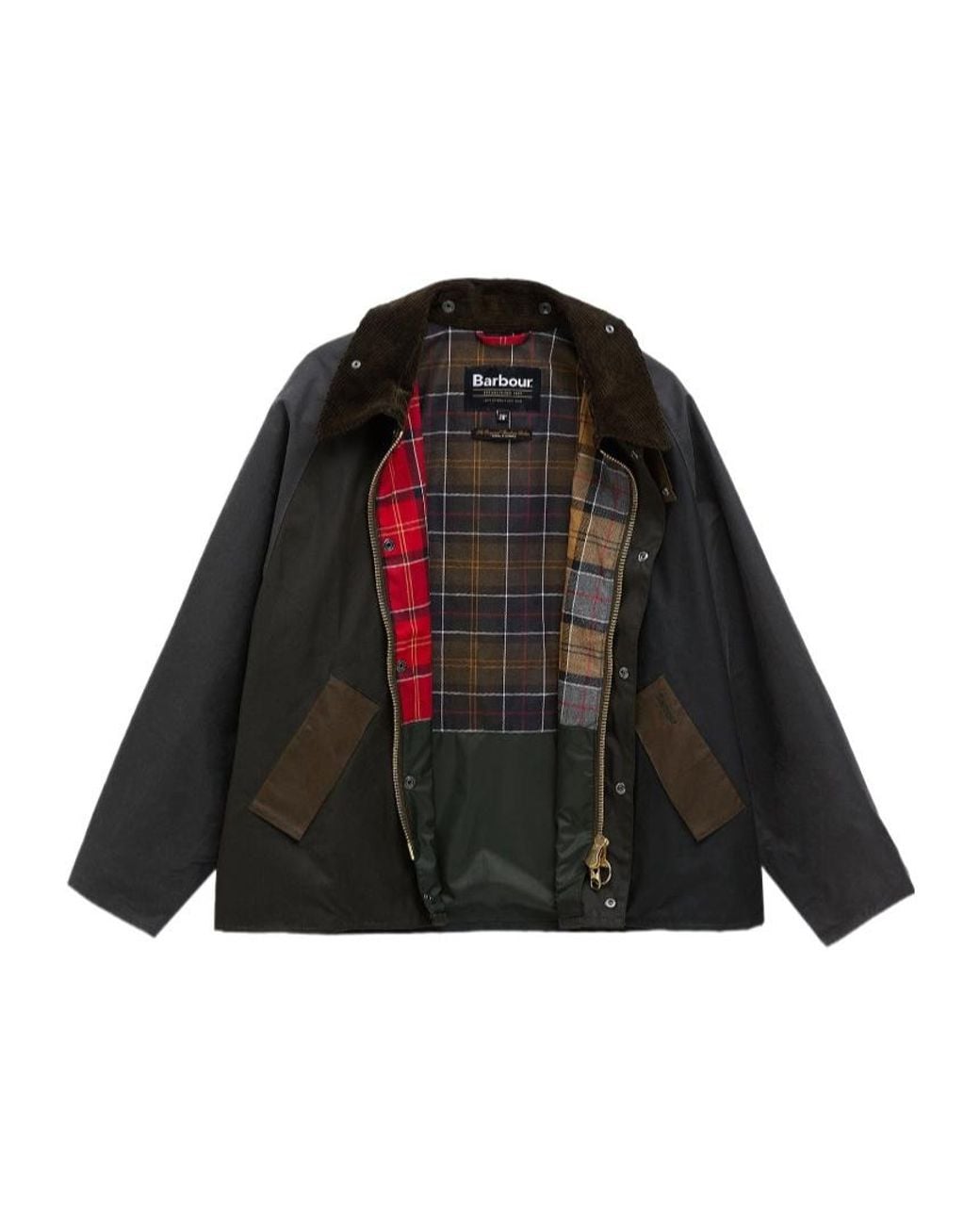Barbour Black Long Sleeve Buttoned Coat for men