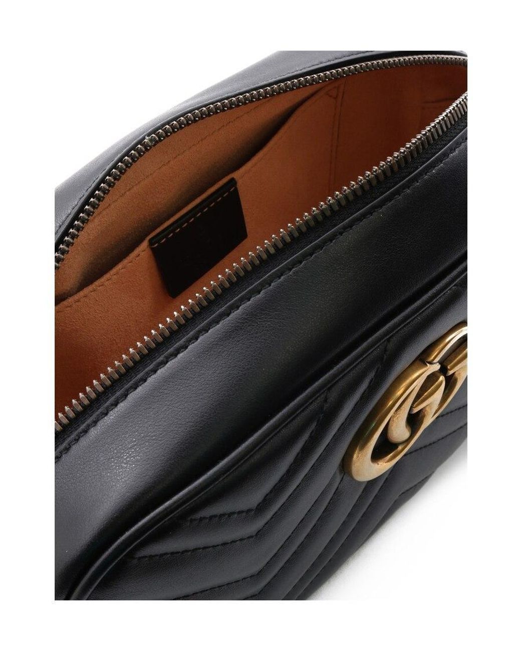Gucci Black Gg Marmont Shoulder Bag