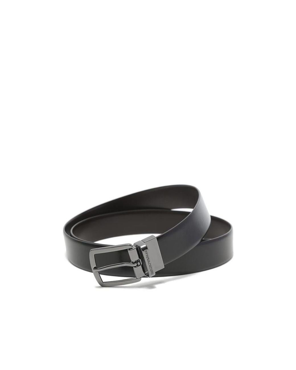 Emporio Armani Multicolor Logo Engraved Buckle Belt for men